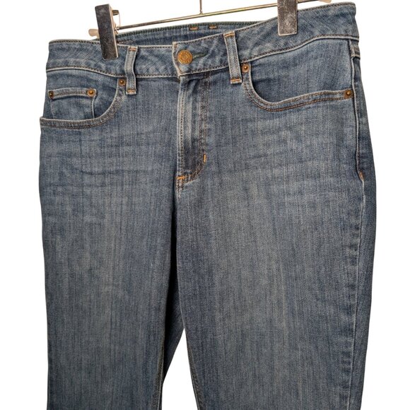 L.L. Bean BeanFlex Favorite Fit Straight Leg Jeans Women’s 4 Petite - Picture 2 of 13